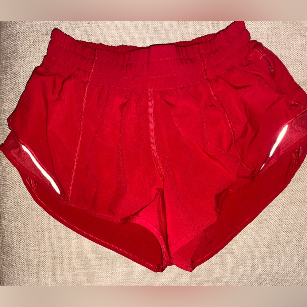 Red Hotty Hot Lululemon Shorts